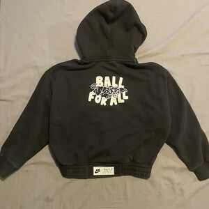 Nike Boys Ball For All Black Black Full Zip Jacket Size S